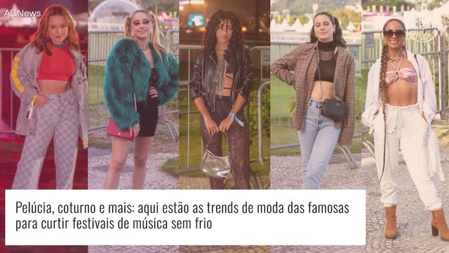 Pelúcia, coturno e mais: aqui estão as trends de moda das famosas para curtir festivais de música sem frio