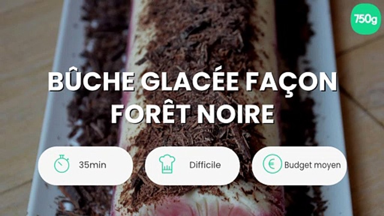 Bûche glacée façon forêt noire