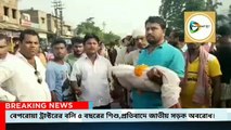 মামার বাড়ী বেড়াতে এসে বেপরোয়া ট্রাক্টরের বলি পাঁচ বছরের শিশু,আহত দাদু,প্রতিবাদে জাতীয় সড়ক অবরোধ।