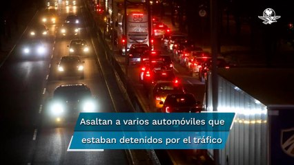 Denuncian asalto masivo contra automovilistas en libramiento de Querétaro