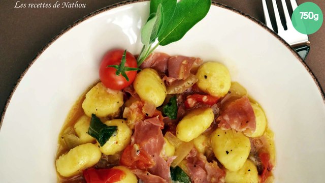 Gnocchis de pomme de terre au jambon de Parme et à la sauge
