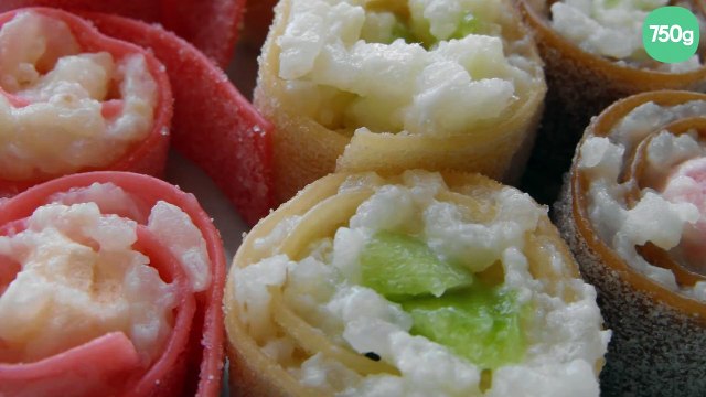 Sushis uniquement pour les enfants ! Bonbons et guimauves au rendez-vous !