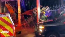 Ladrones terminaron volcado la camioneta que acababan de robar sobre  Periférico Sur, en Tlaquepaque