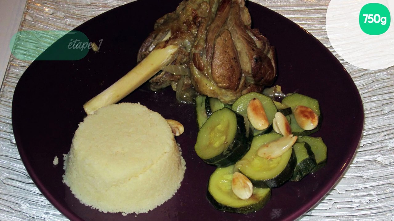 Souris d'agneau aux courgettes et aux amandes
