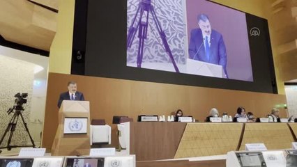 Sağlık Bakanı Koca, 75. Dünya Sağlık Asamblesi'nde Genel Kurula konuştu