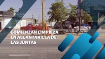 Trabaja obras publicas en limpieza de alcantarillas de las Juntas | CPS Noticias Puerto Vallarta
