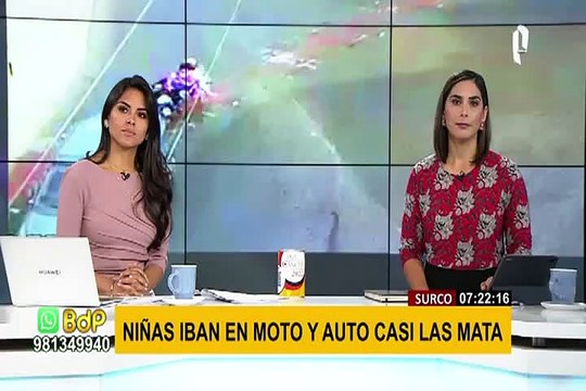 Niñas resultan heridas tras caer de motocicleta en Surco: menor de 2 años no llevaba casco
