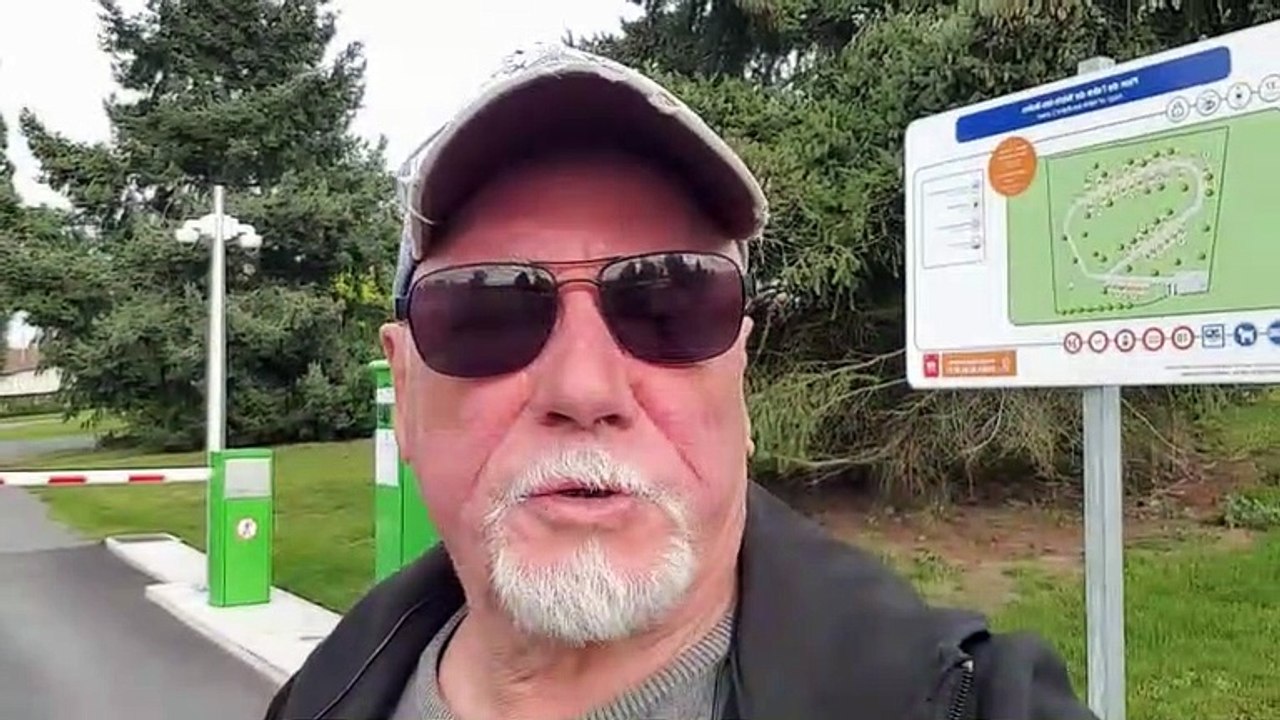 La France 2021. Camping car Park de Néris les Bains. (Allier)