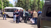 Slowjansk, Kurachowe und Kramatorsk: Zivilisten fliehen aus dem Donbas