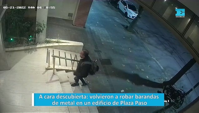 A cara descubierta: volvieron a robar barandas de metal en un edificio de Plaza Paso