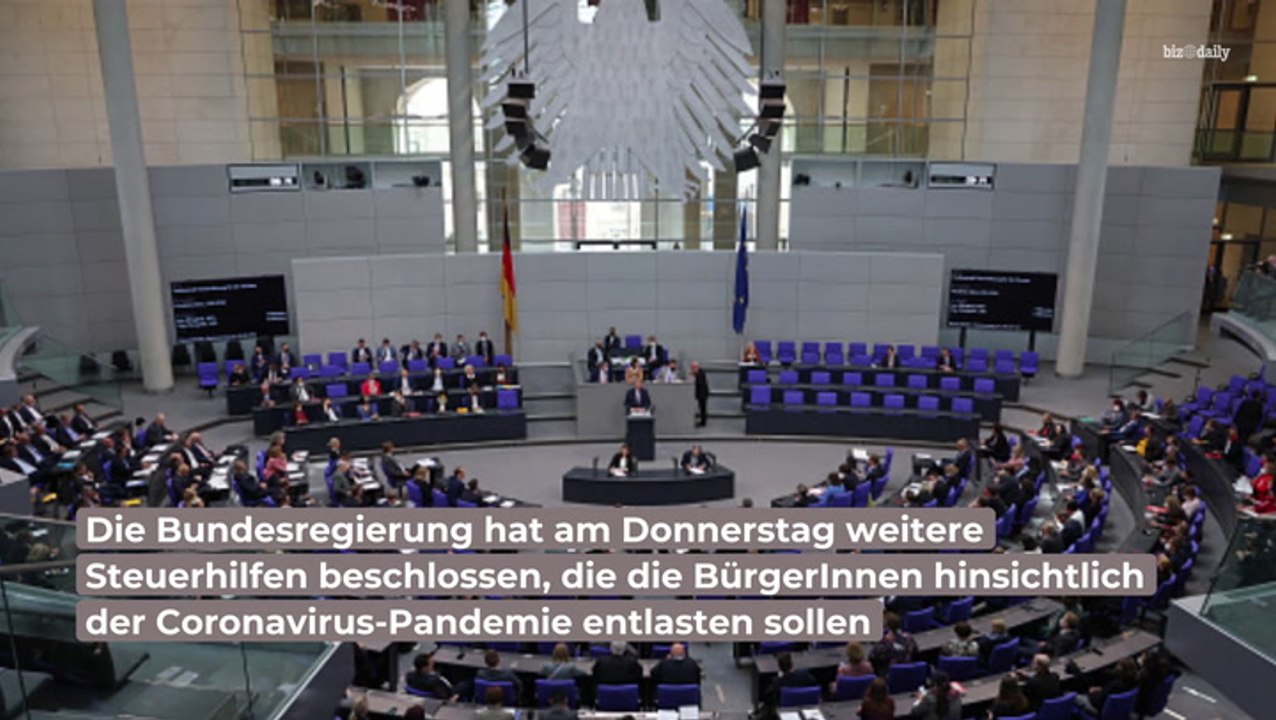 Bundestag beschließt diese Steuererleichterungen wegen Corona-Pandemie