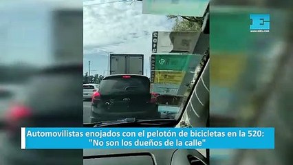 Automovilistas enojados con el pelotón de bicicletas en la 520:  "No son los dueños de la calle"