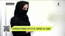 Presentadoras de televisión afganas cubren sus rostros por una orden de los talibanes