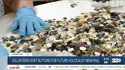 Volunteers sort buttons for future Bakersfield Holocaust memorial