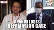 Court dismisses ex-AG Apandi’s defamation suit against Kit Siang