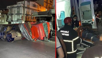 Kamyon kamelyaya dalınca ortalık karıştı! Baba ve iki kızı ölümden döndü