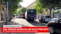 Olbia. Pericoloso capolinea dell'Arst in via Vittorio Veneto