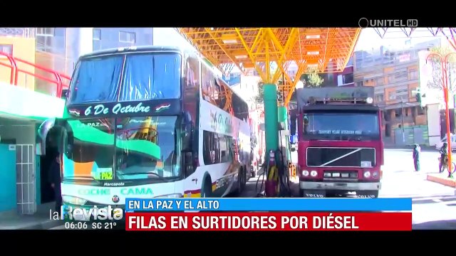 Persisten las filas por diésel en las estaciones de La Paz, Cochabamba y Santa Cruz