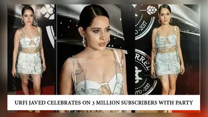 Urfi Javed Celebrates On 3 million Subscribers With Party