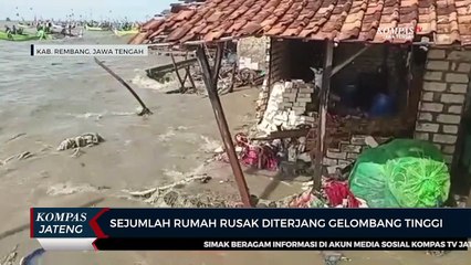 Sejumlah Rumah Rusak Diterjang Gelombang Tinggi