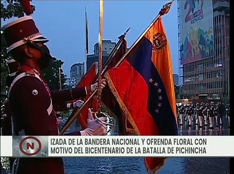 Con izada de la Bandera Nacional inició conmemoración del Bicentenario de la Batalla de Pichincha