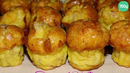 Cannelés au gruyère, aux lardons et au comté