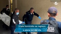 Asesinan a tres personas en calle “muy vigilada”