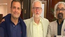 BJP hits out Rahul Gandhi for posing with UK MP Jeremy Corbyn