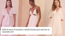 Procura vestido de noiva para casamento civil? Aqui estão looks simples, marcantes e com estilo