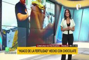 Concurso de pastelería en Trujillo: elaboran huaco de la fertilidad bañado en chocolate