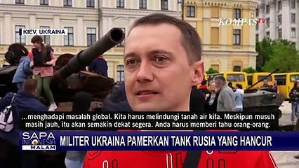 Militer Ukraina Pamerkan Sejumlah Tank Rusia yang Terbakar