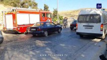 حادث تصادم بين 3 مركبات على طريق عمان إربد