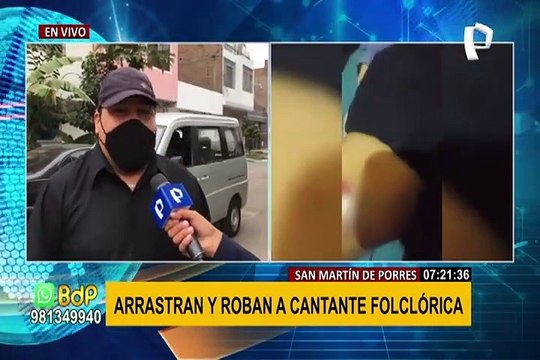 ¡Delincuencia imparable! Ladrones arrastran a cantante folclórica y le roban S/ 1,800 en SMP