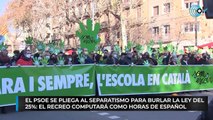 El PSOE se pliega al separatismo para burlar la ley del 25%: el recreo computará como horas de español