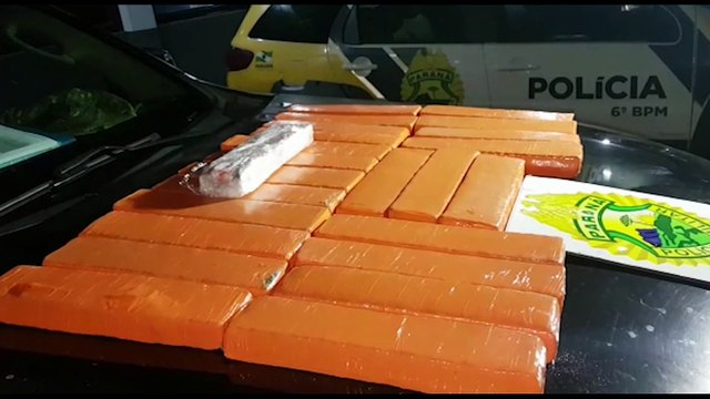 BPFron apreende pouco mais de doze quilos de maconha na Av. Tancredo Neves, em Cascavel