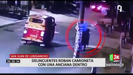 SJL: Mujer de 84 años fue arrojada de vehículo durante robo
