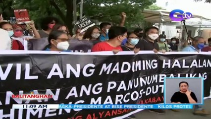 Kilos protesta kontra sa proklamasyon ng bagong presidente at bise presidente, ikinasa | BT