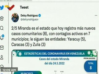 COVID-19 | Venezuela registró 31 casos comunitarios, 3 importados y 516.588 pacientes recuperados