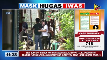 Download Video: Sen. Bong Go, hinimok ang mga bagong halal na opisyal na ipagpatuloy ang mga pagsisikap ng administrasyong Duterte sa ating laban kontra COVID-19