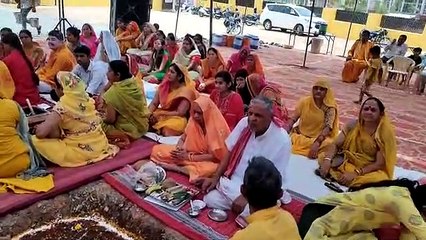 भूमि पूजन के साथ मंदिर प्रतिष्ठा महोत्सव का आगाज