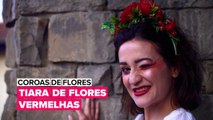 Coroa de Flores: Tiara de Flores Vermelhas