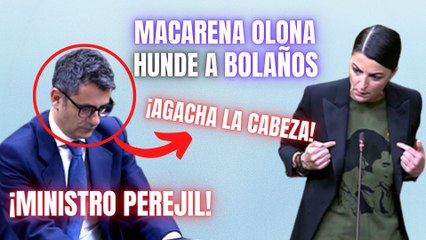 Macarena Olona (VOX) hunde al ‘ministro perejil’ Bolaños por intentar boicotearla