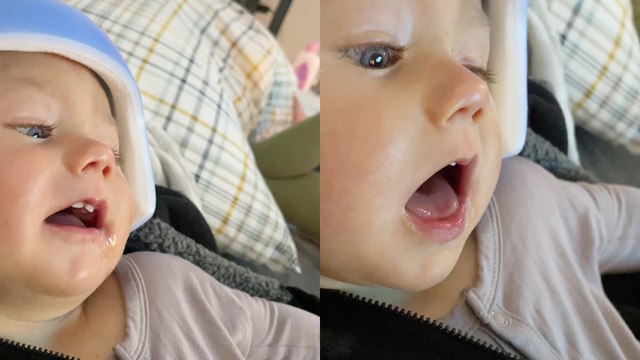 'Toddler is proud of himself after blowing bubbles for the first time '