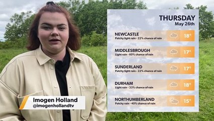 Daily Weather Report for the North East 25 May