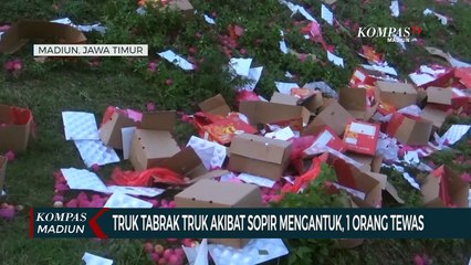 Tải video: Truk Tabrak Truk Akibat Sopir Mengantuk, 1 Orang Tewas