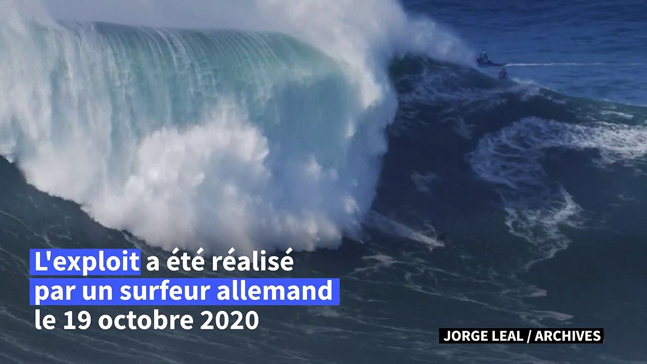 L'Allemand Steudtner bat le record de la plus grosse vague jamais surfée
