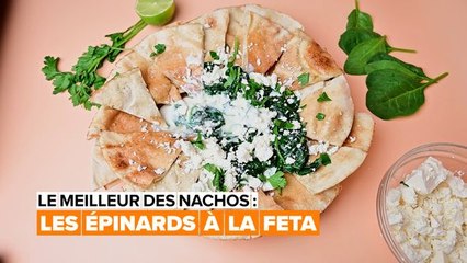 Recette de nachos aux épinards et feta
