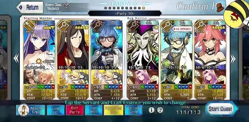 Fate Grand Order Challenge Quest Apocrypha Melt Team