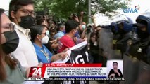 Mga raliyista, nagpahayag ng pag-kontra sa proklamasyon nina President-elect Marcos at Vice president-elect Duterte sa tapat ng CHR | 24 Oras