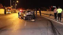 Önündeki araçta eşinin kaza yaptığını gören koca da kaza yaptı: 2 yaralı